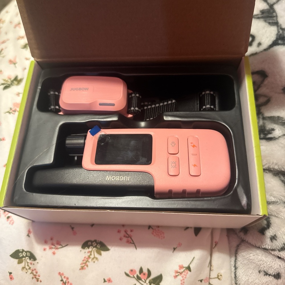 Pink and Black Dog Training Collar